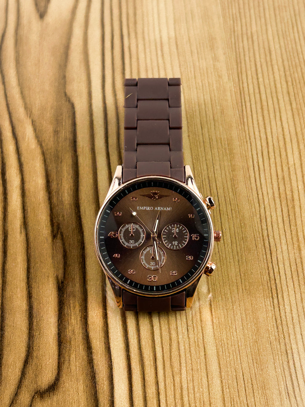 Stylist Emporio Armani Watch for Men Brown