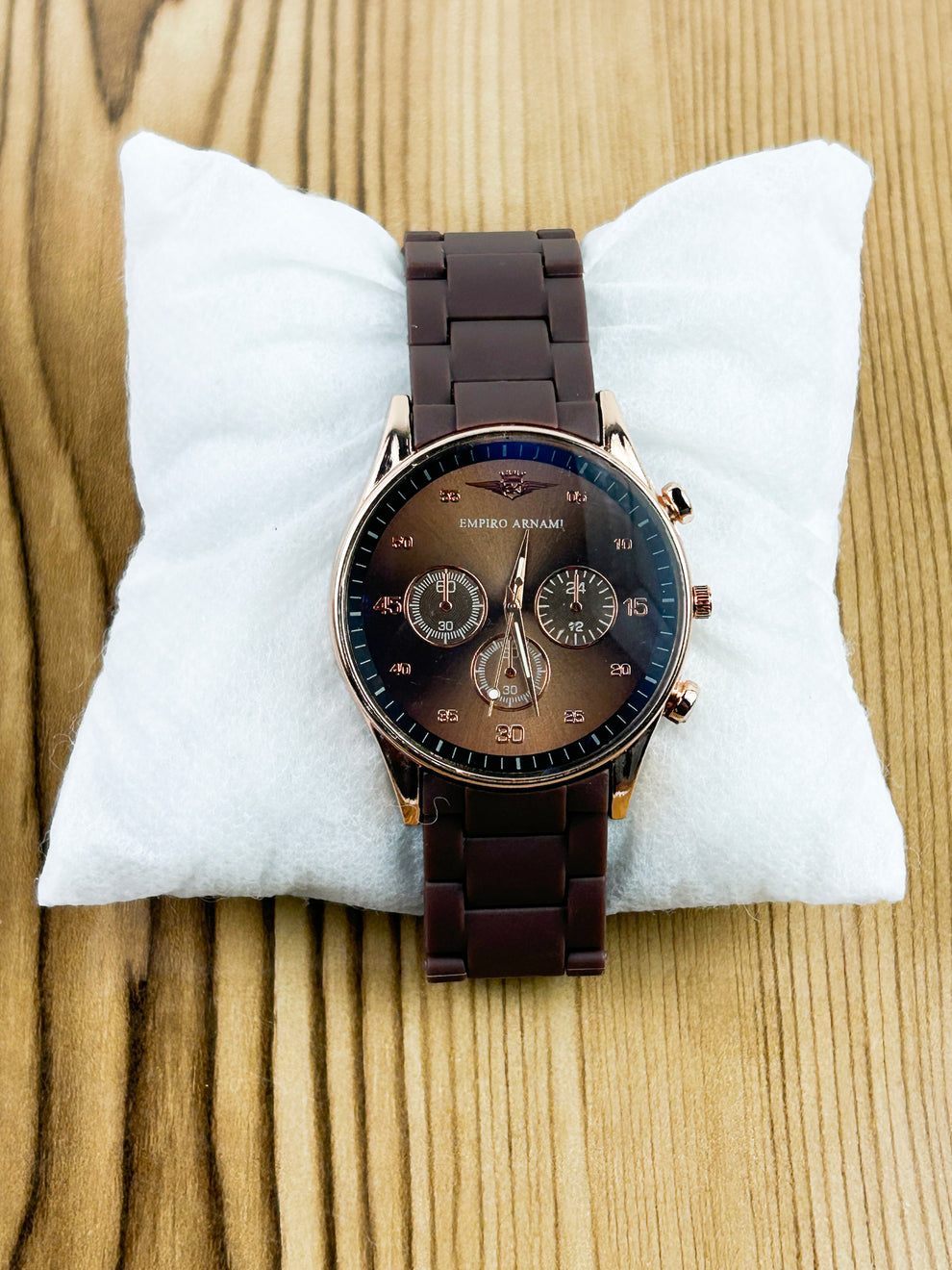 Stylist Emporio Armani Watch for Men Brown
