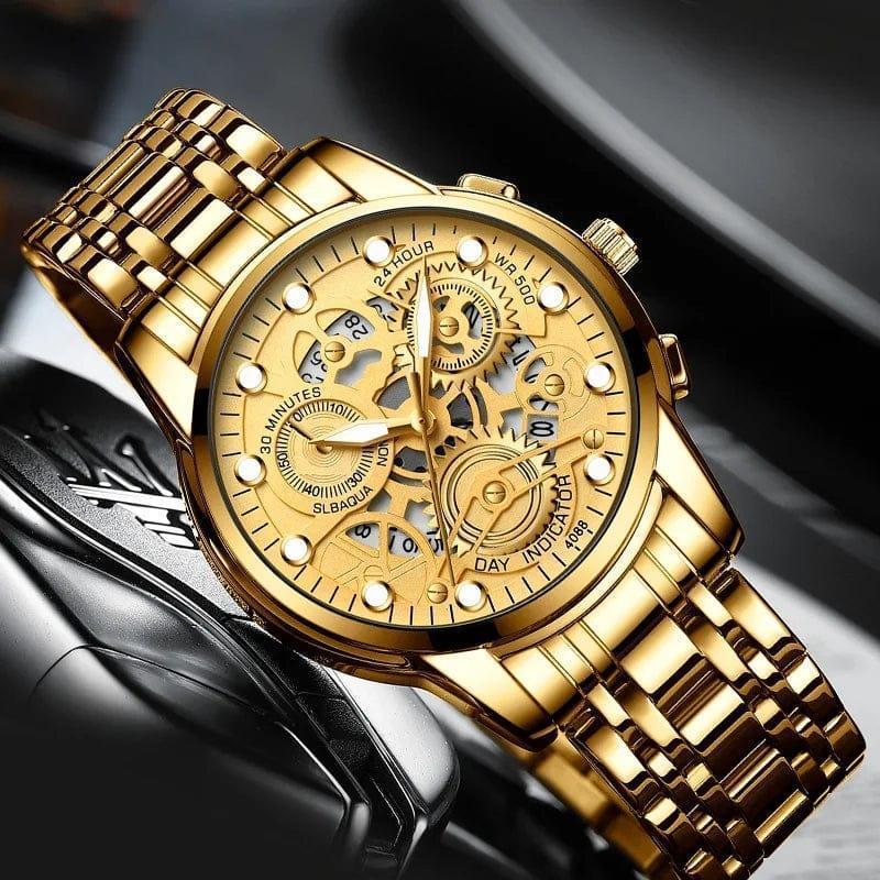 Men's Chronograph Watch Stylish Stainless Steel Timepiece